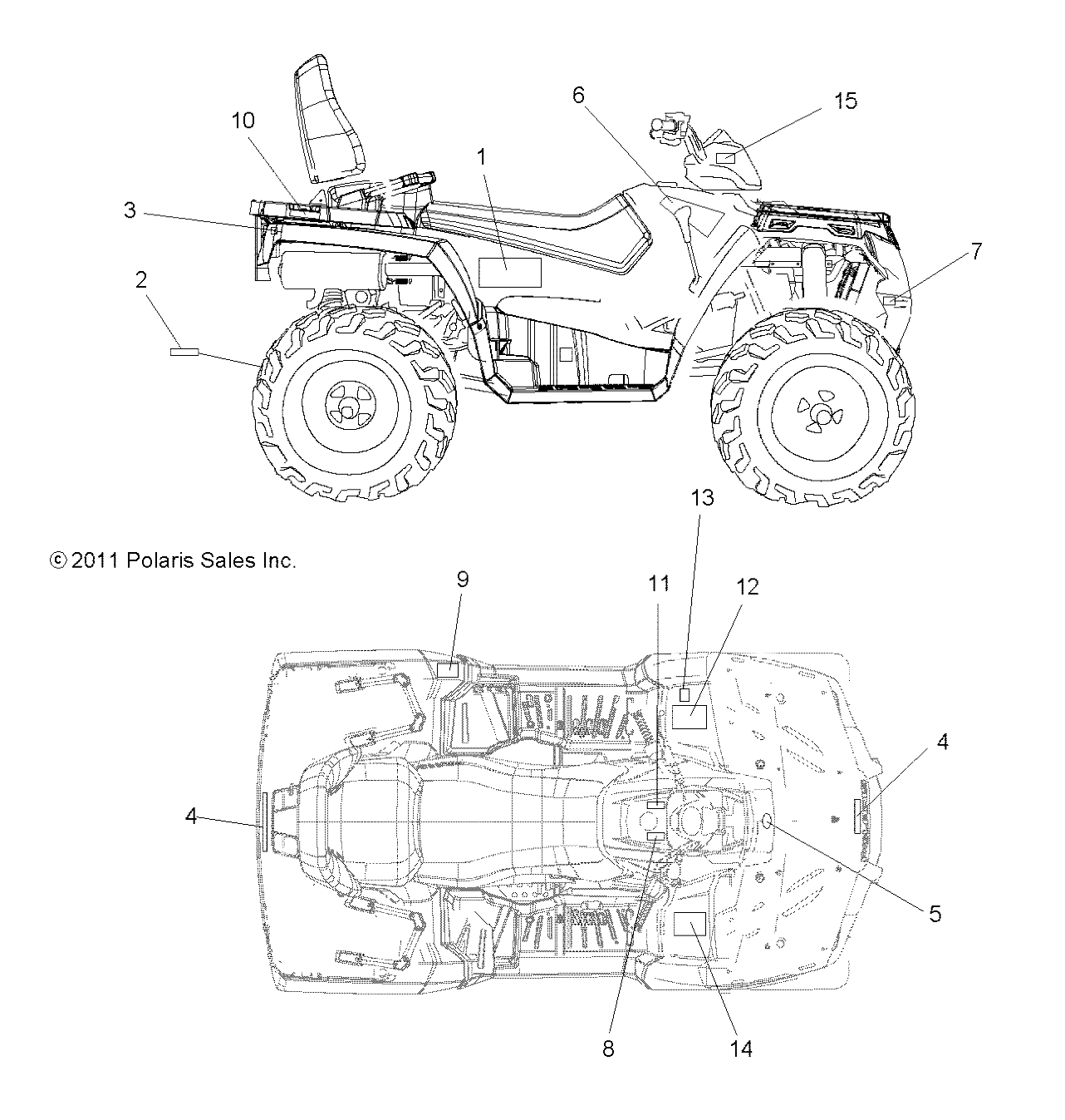 BODY, DECALS - A11DH50AX/AZ (49ATVDECAL11SP500TRG)