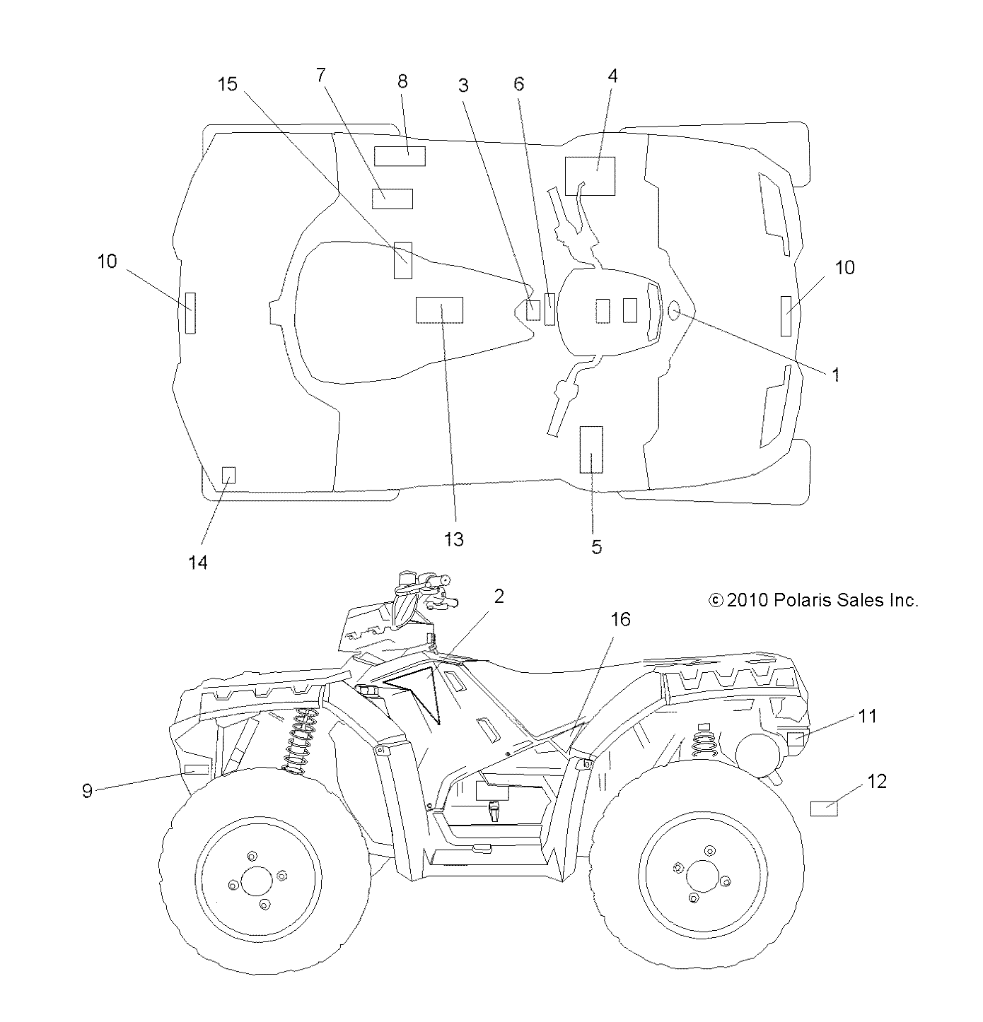 BODY, DECALS - A11ZN55AA/AQ/AZ (49ATVDECAL11SP550)