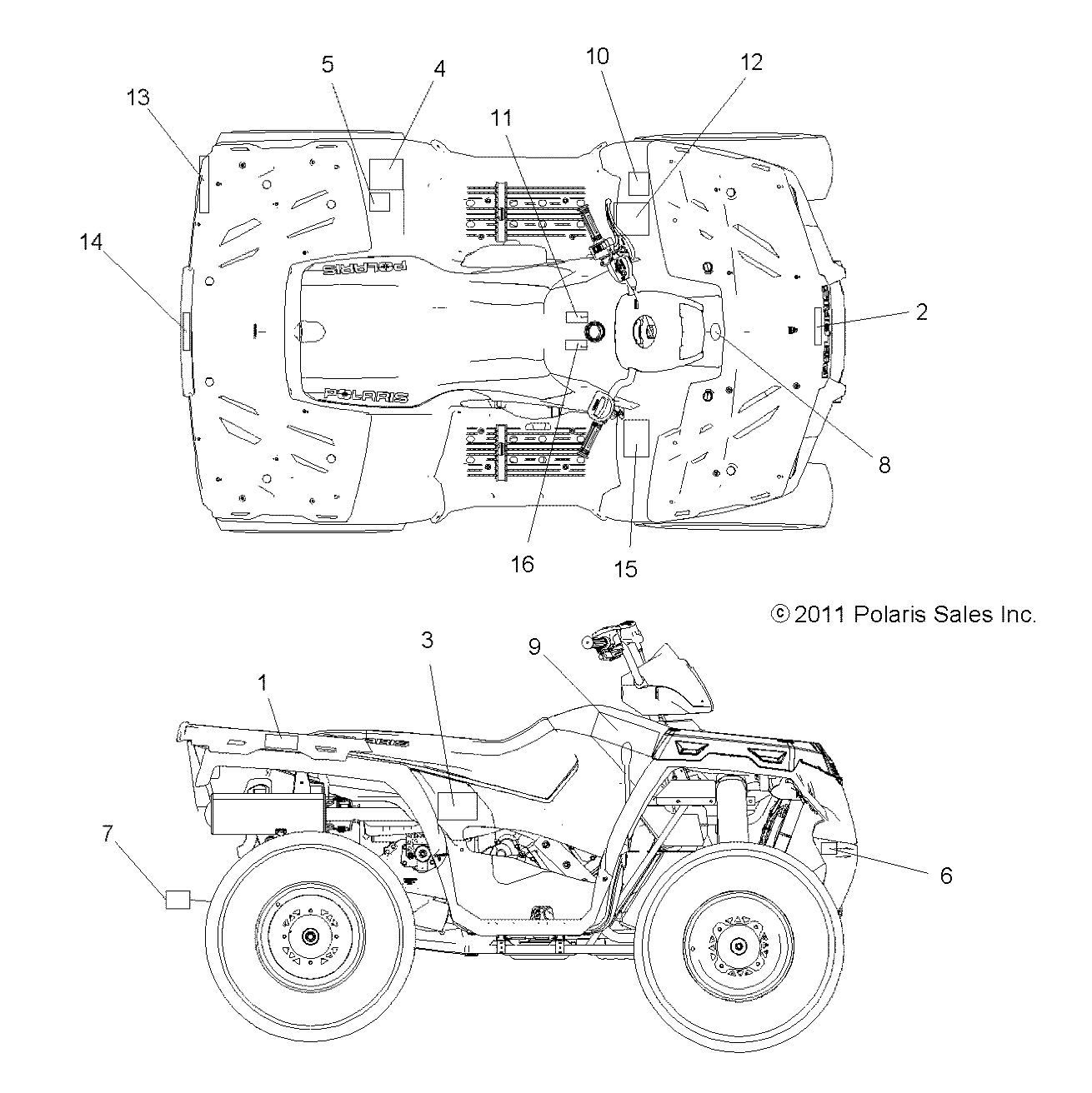 BODY, DECALS - A12MH50AD/AO/AQ/AX/AZ (49ATVDECAL12SP500)