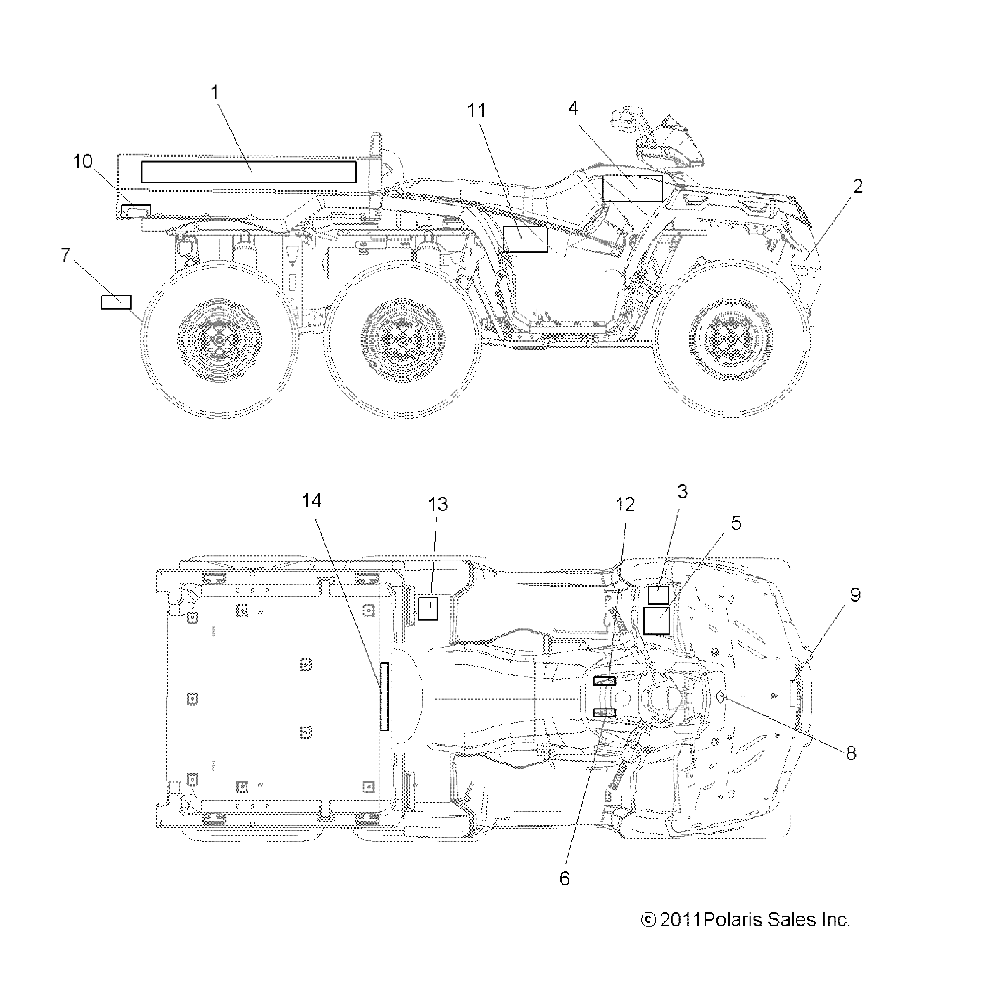 BODY, DECALS - A12CF76AA (49ATVDECAL12SP6X6)