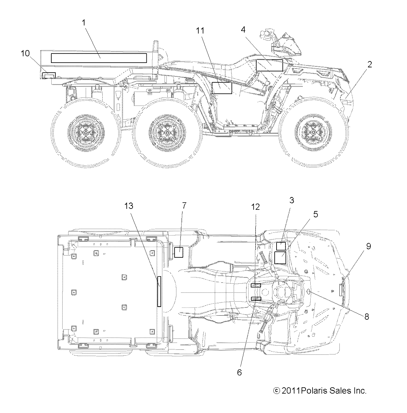 BODY, DECALS - A13CF76FF (49ATVDECAL12SP8006X6F)