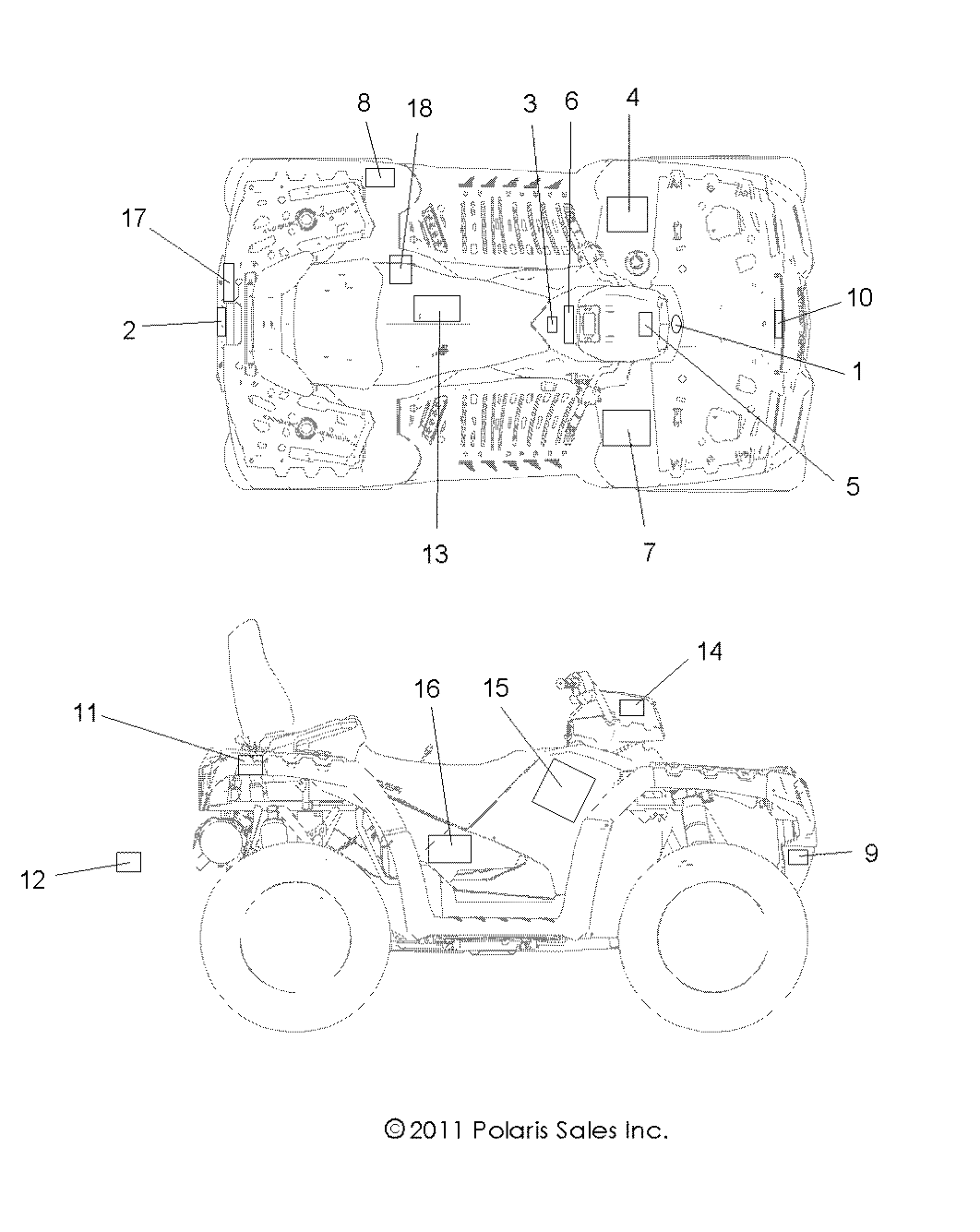 BODY, DECALS - A12DN5EAF/EAR (49ATVDECAL12SPTRGEPS)