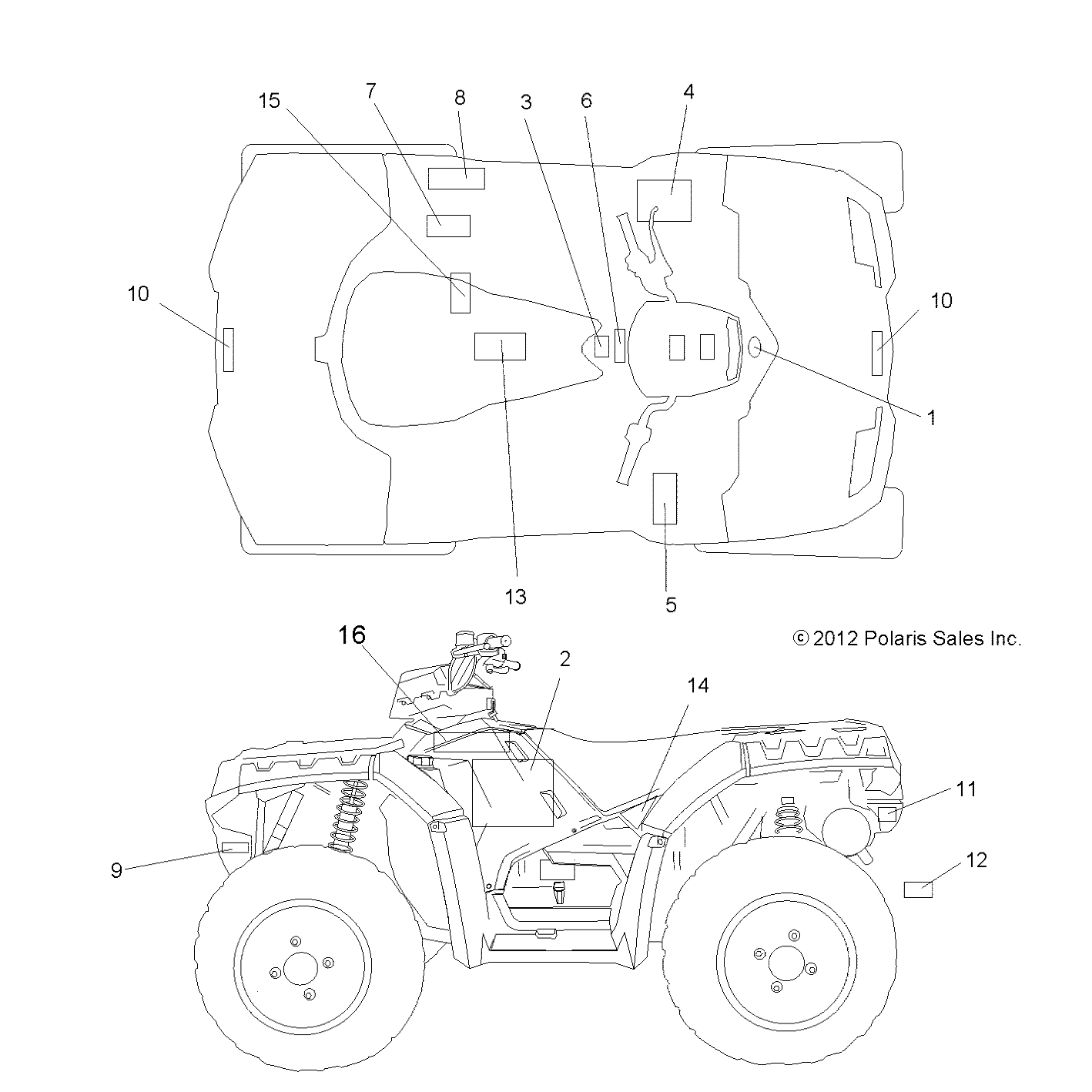 BODY, DECALS - A13ZN55AA/AQ/AZ (49ATVDECAL13SP550)