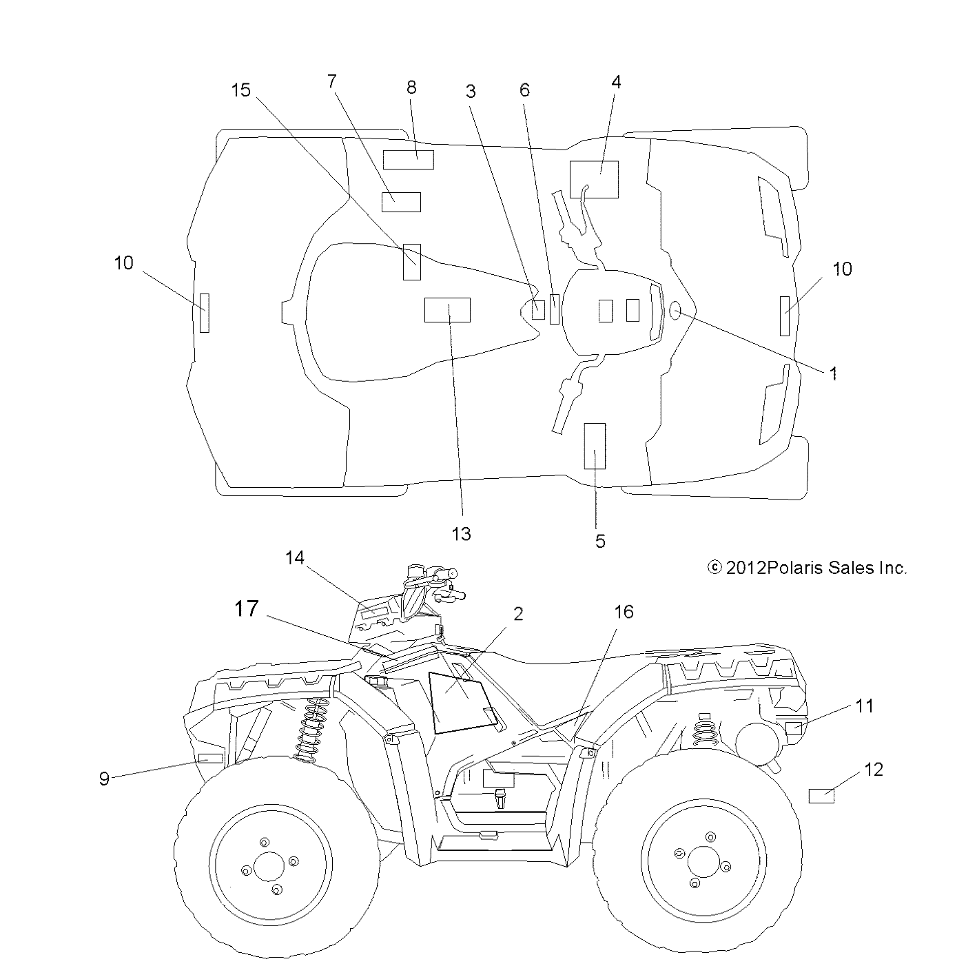 BODY, DECALS - A13ZN85AA/AQ/AZ (49ATVDECAL13SP850XP)