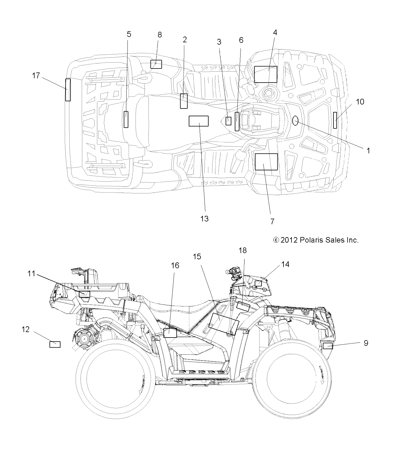 BODY, DECALS - A13TN55AA/AZ (49ATVDECAL13SPX2550)