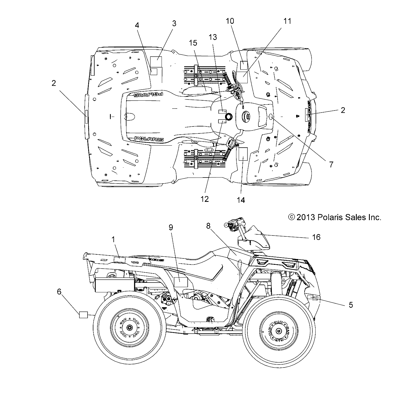 BODY, DECALS - A14MH57AA/AC/AD (49ATVDECAL14570)