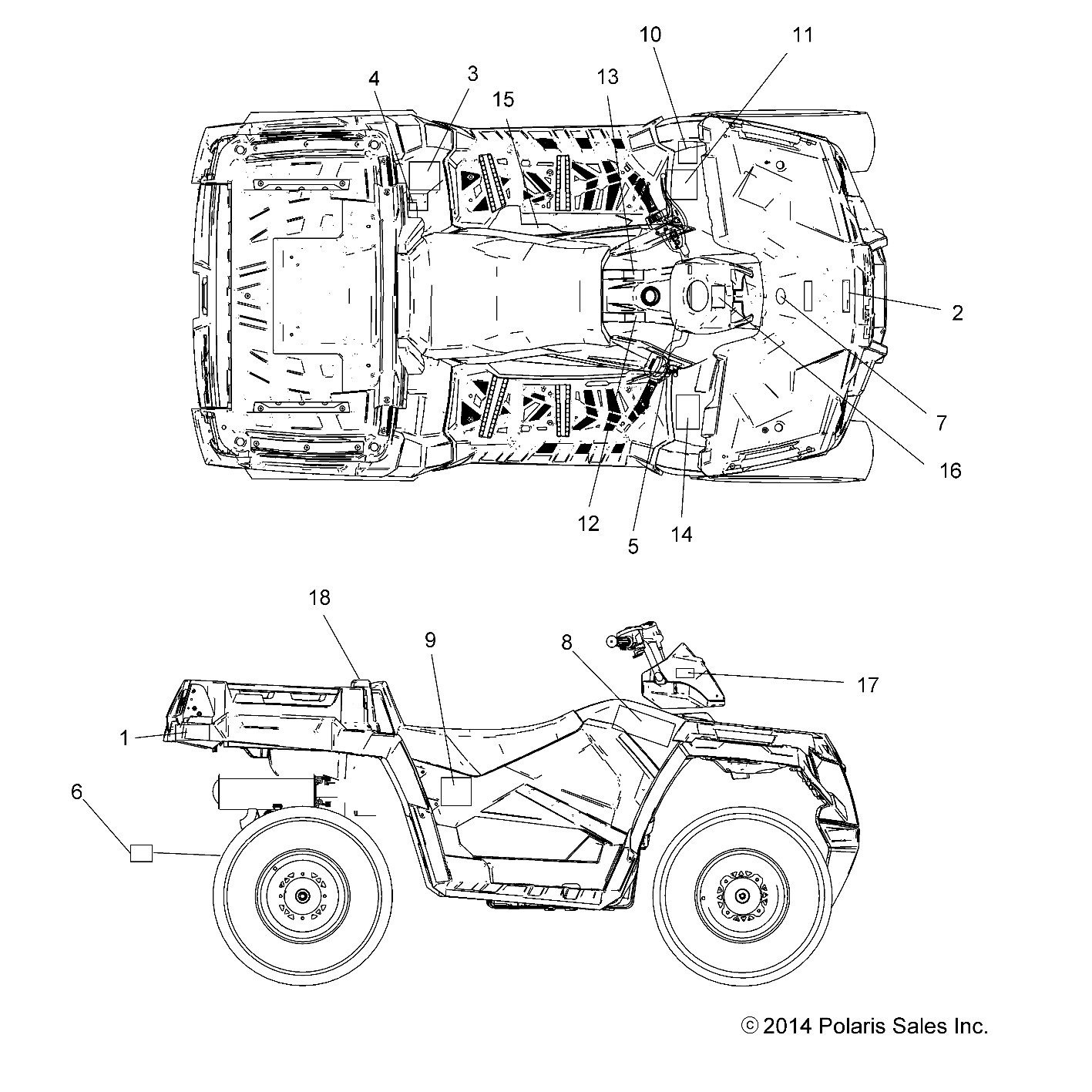 BODY, DECALS - A14MX5ETH (49ATVDECAL14570UTE)