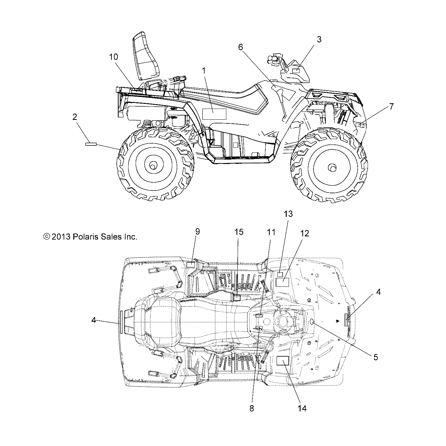 BODY, DECALS - A14DH57AA/AJ (49ATVDECAL14SP570TRG)