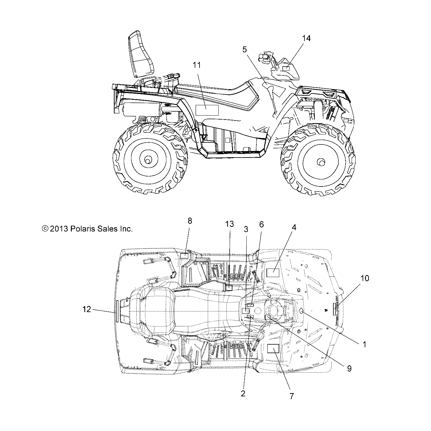 BODY, DECALS - A14DH57FJ (49ATVDECAL14SPTRG570I)