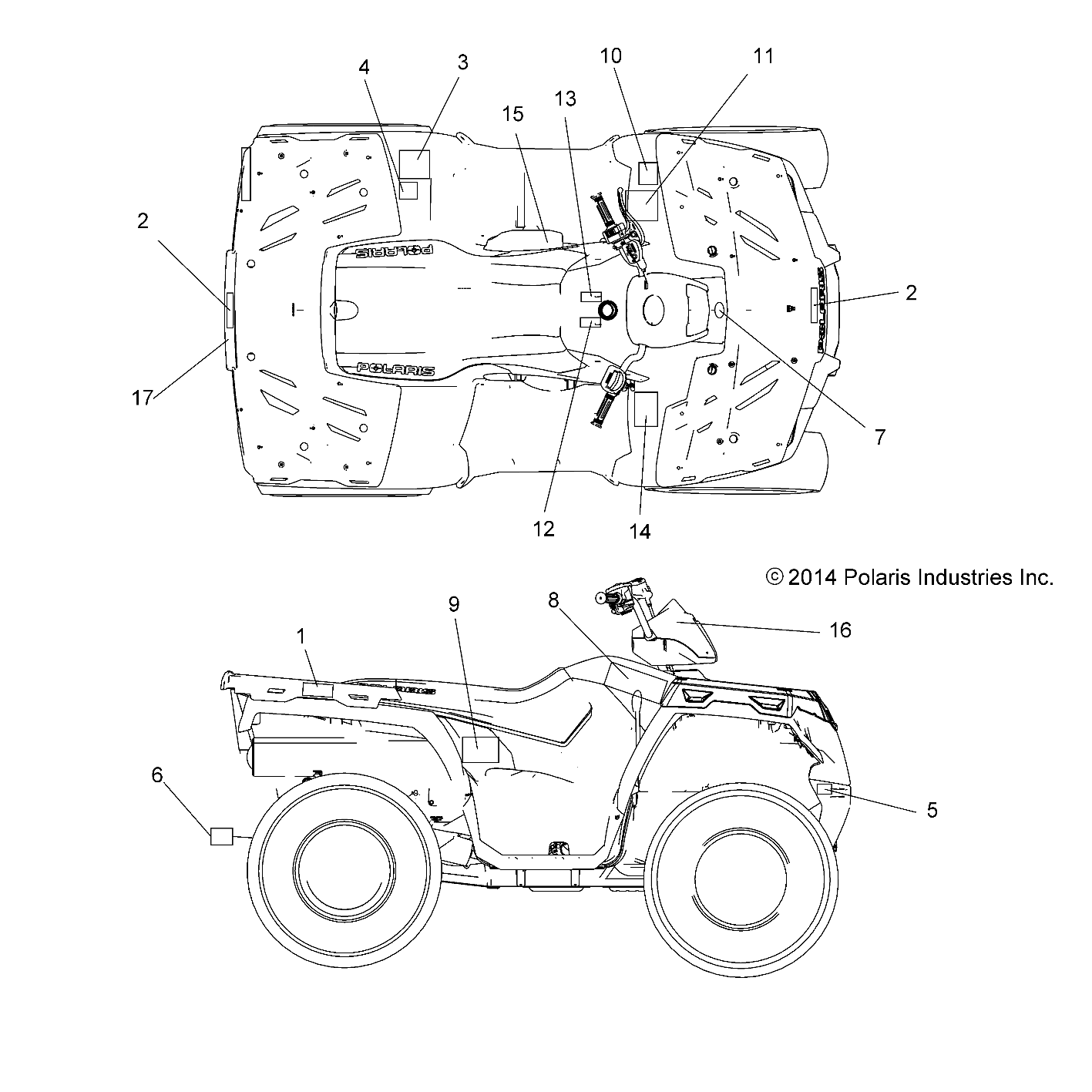 BODY, DECALS - A15SEH57AD (49ATVDECAL15570EFI)