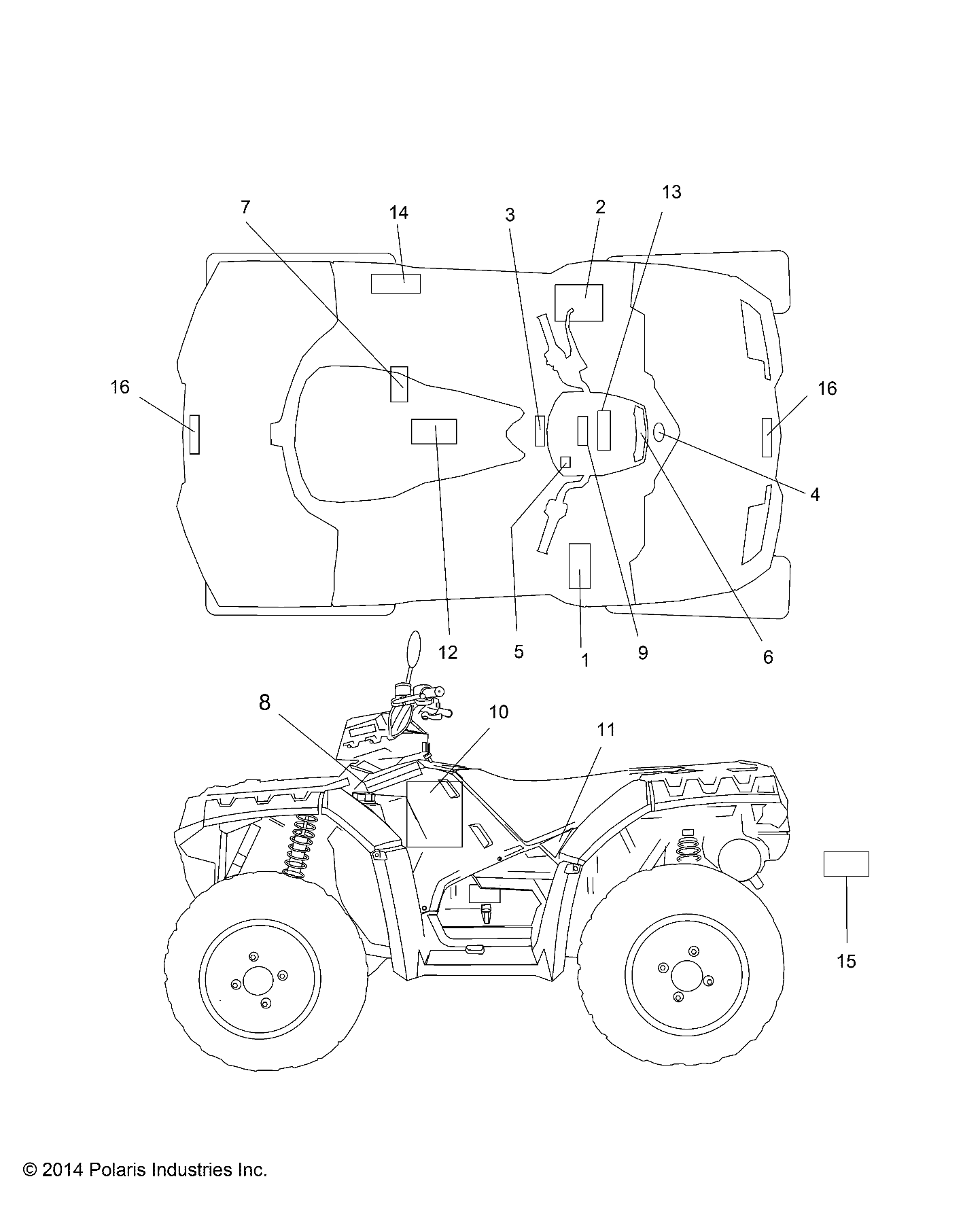 BODY, DECALS - A15SXE85FI (49ATVDECAL1585FEU)