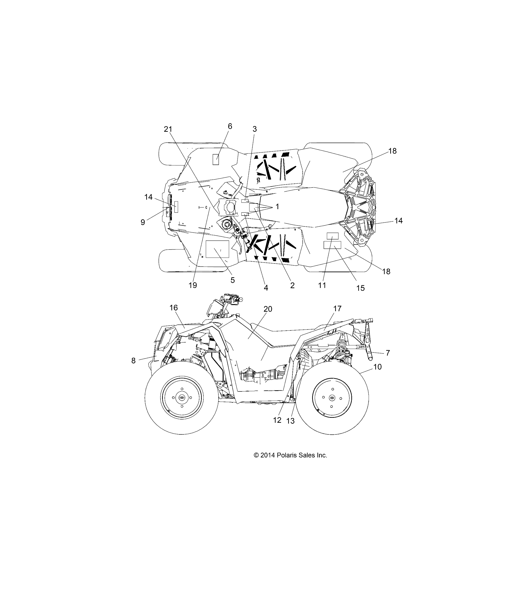 BODY, DECALS - A15SVA85AD (49ATVDECAL15SCRAM850)