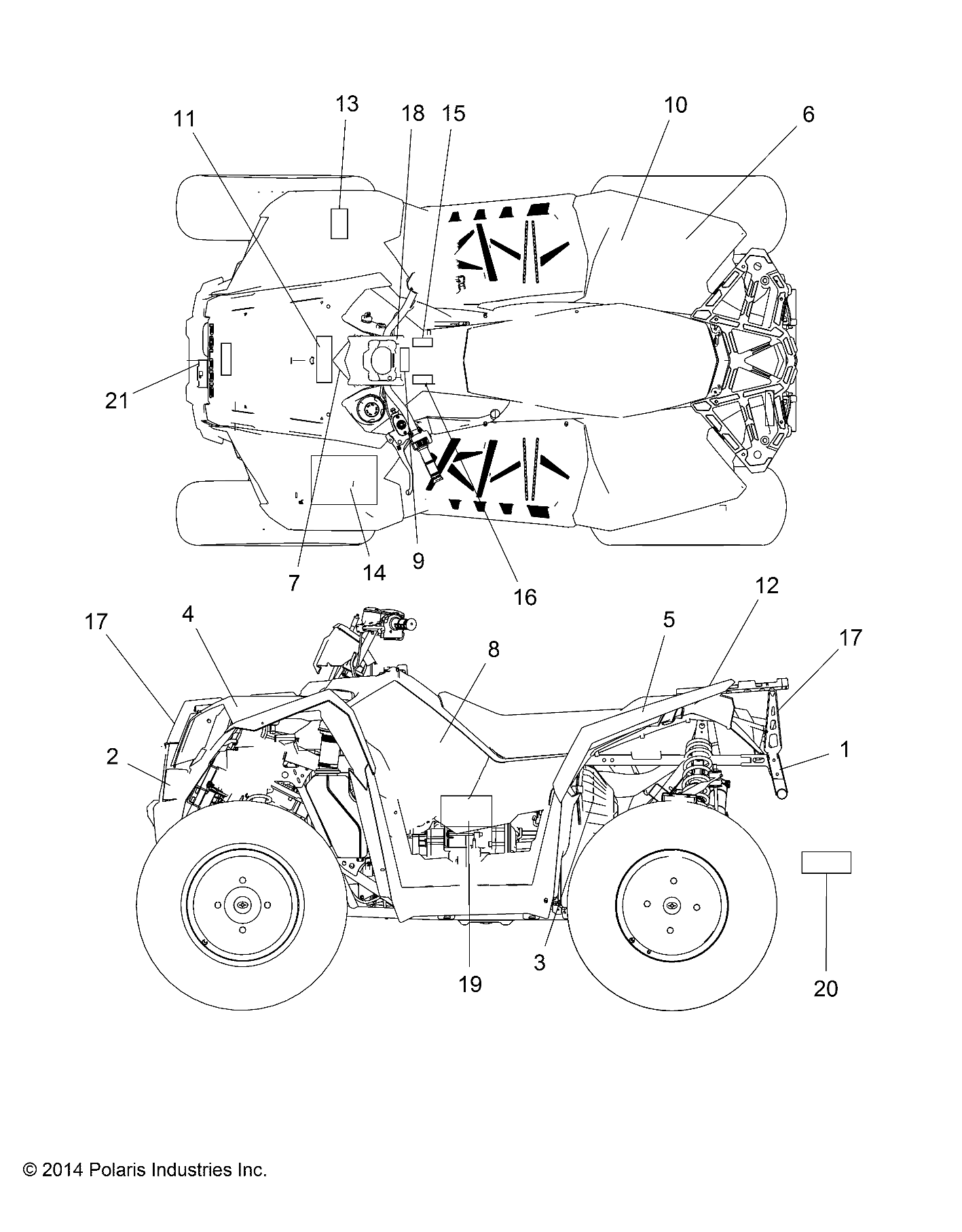 BODY, DECALS - A15SVE95HW (49ATVDECAL15SCRMMD)