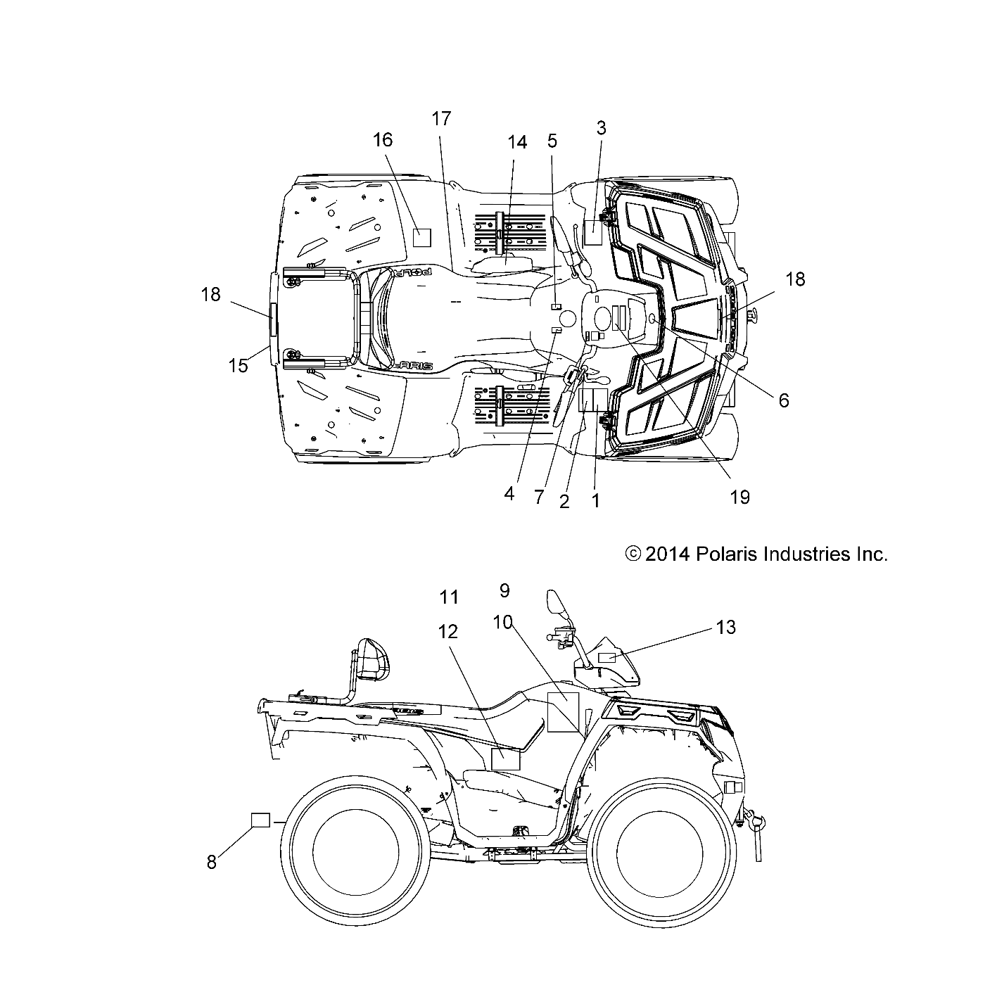 BODY, DECALS - A15SET57CA/S57CJ/CA (49ATVDECAL15TRCTR)