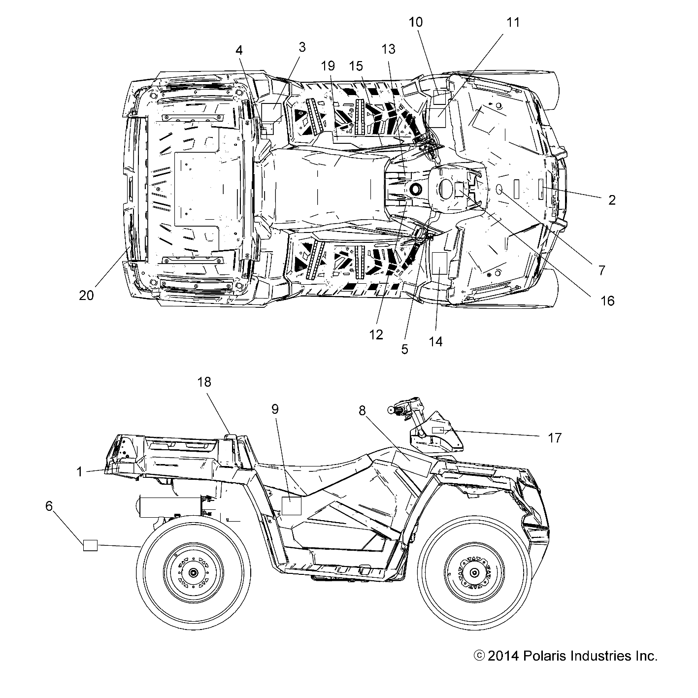 BODY, DECALS - A15SUH57AH (49ATVDECAL15UTE)