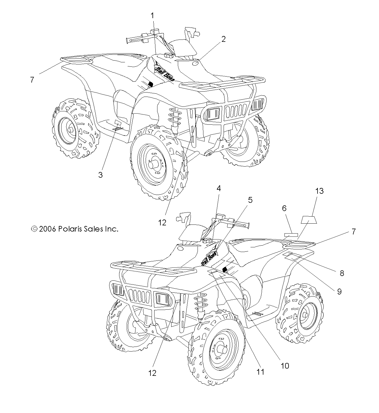 BODY, DECALS - A08CA32AA (49ATVDECALBOSS)