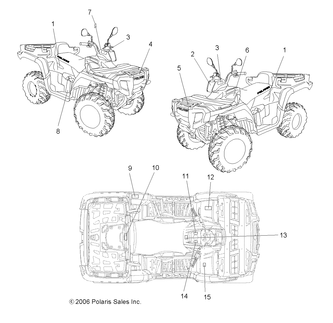 DECALS - A07TH50EA (49ATVDECALX2QUAD)