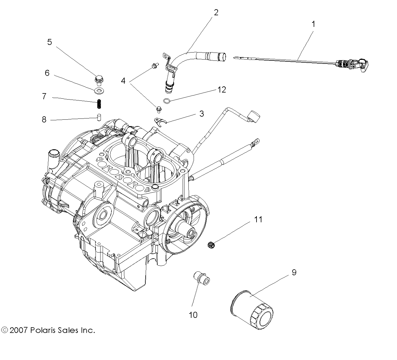 ENGINE, DIPSTICK and OIL FILTER - R09VH76AX (49ATVDIPSTICK08VISTA)