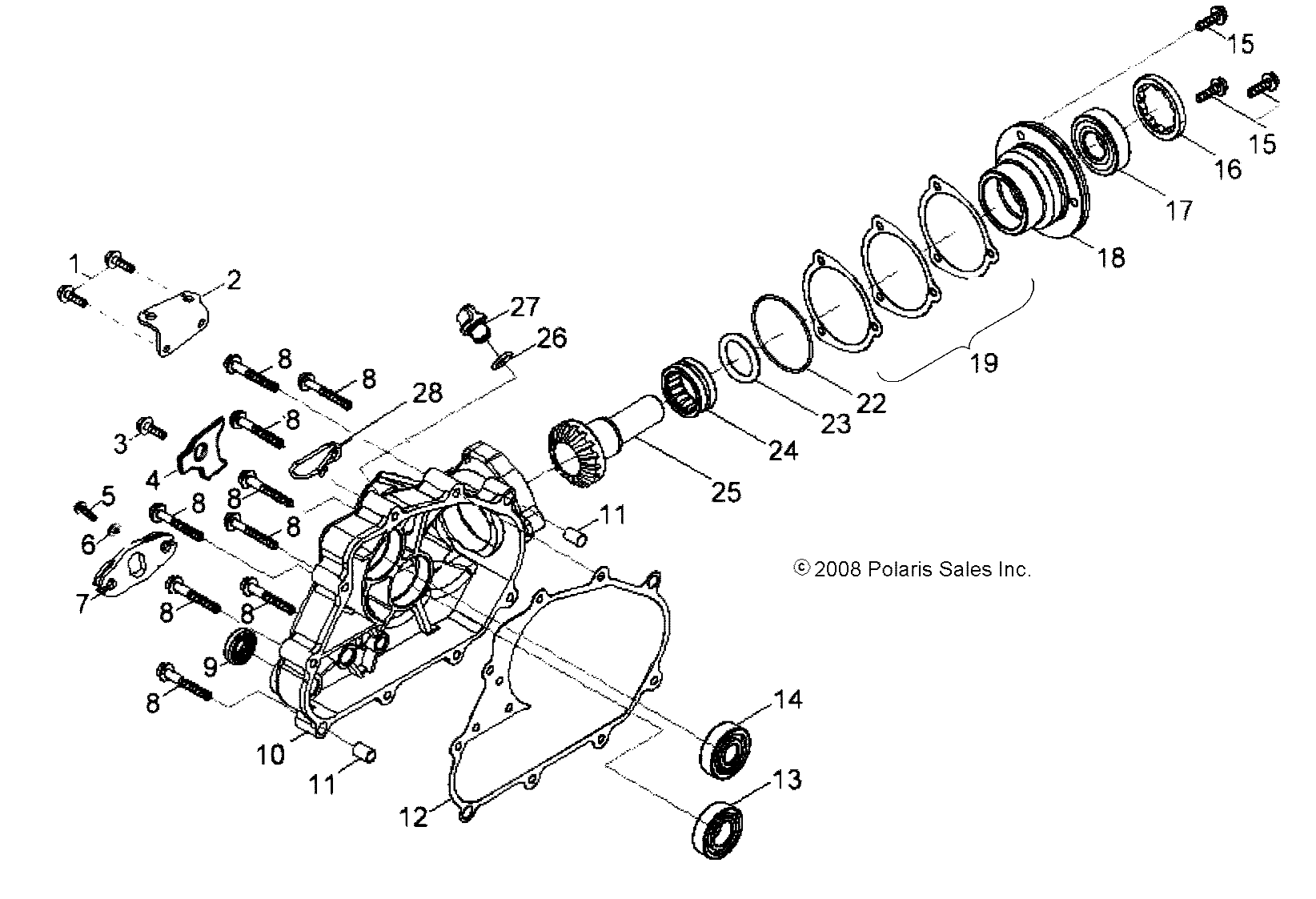 DRIVE TRAIN, REAR DRIVE ASSEMBLY - A11PB20AB (49ATVDRIVERR09PHX)