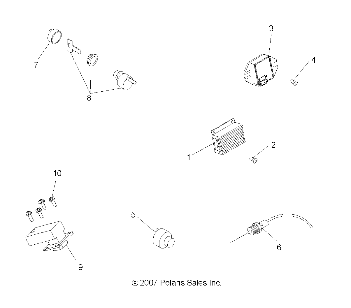 ELECTRICAL, SWITCHES and SENSORS and CONTROL MODULES - A09BG50AA (49ATVELECT08SCRAM)