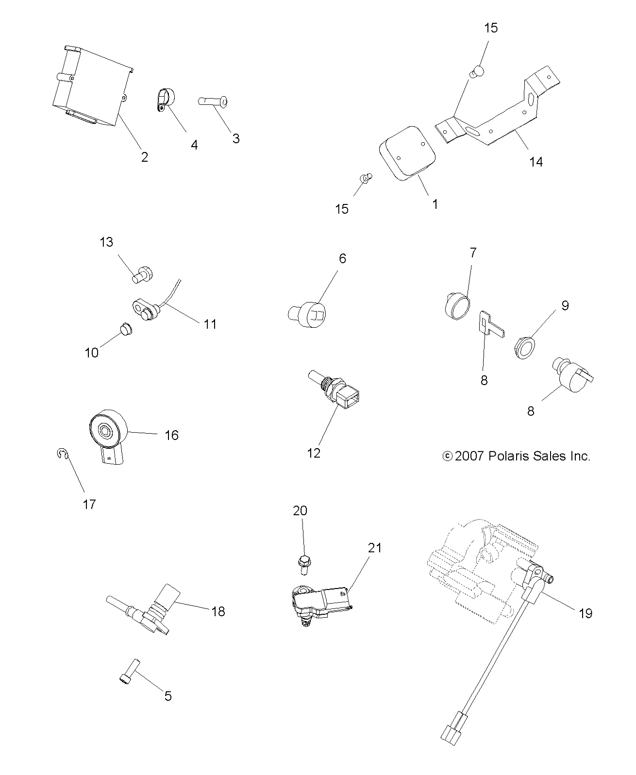 ELECTRICAL, SWITCHES and SENSORS and ECM - A08MH76SS/SF (49ATVELECT08SP800EFI)