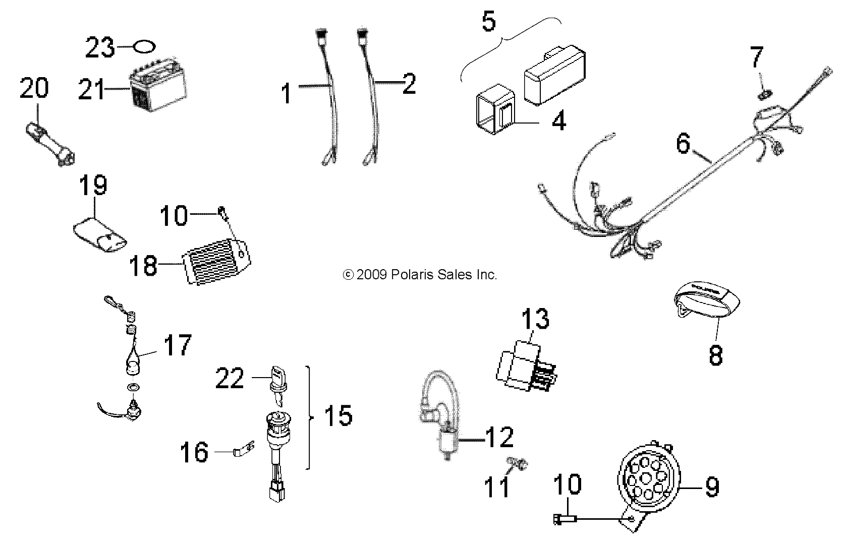 ELECTRICAL, SWITCHES, HARNESS and INDICATORS - A11FA09AA (49ATVELECT10OTLW90)