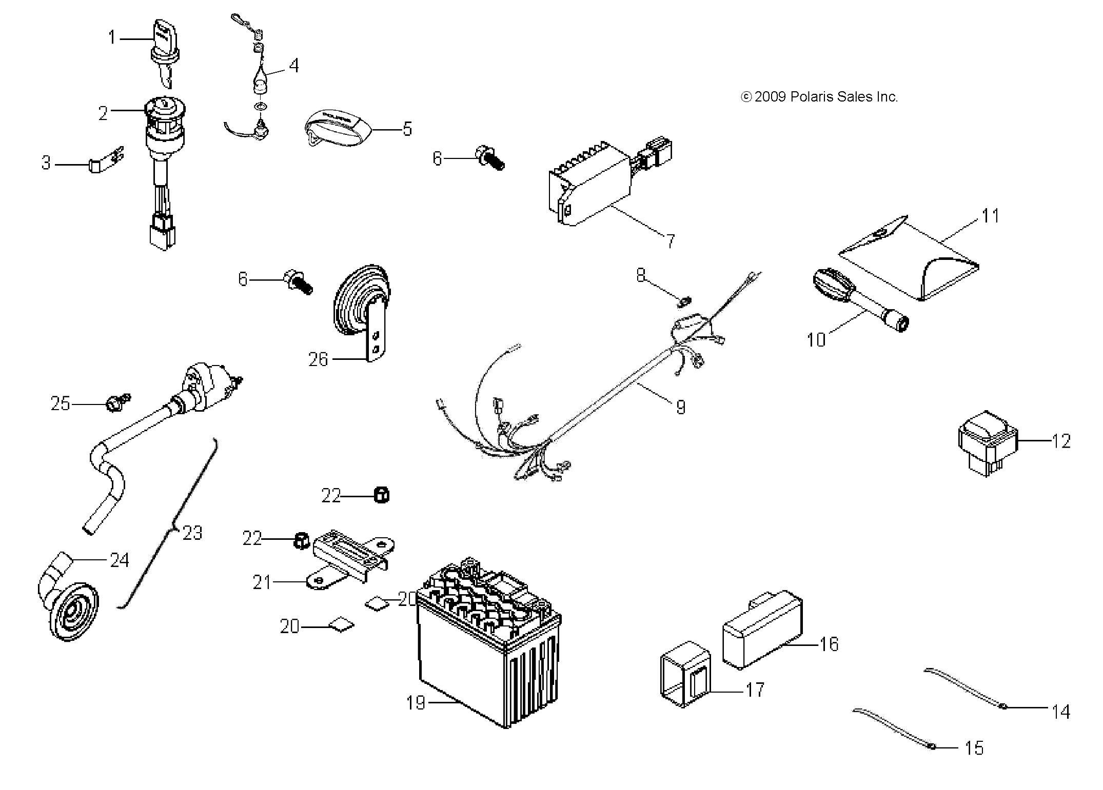 ELECTRICAL, SWITCHES, HARNESS and PARTS - A10KA05FA/FB/FD (49ATVELECT10OUT50)