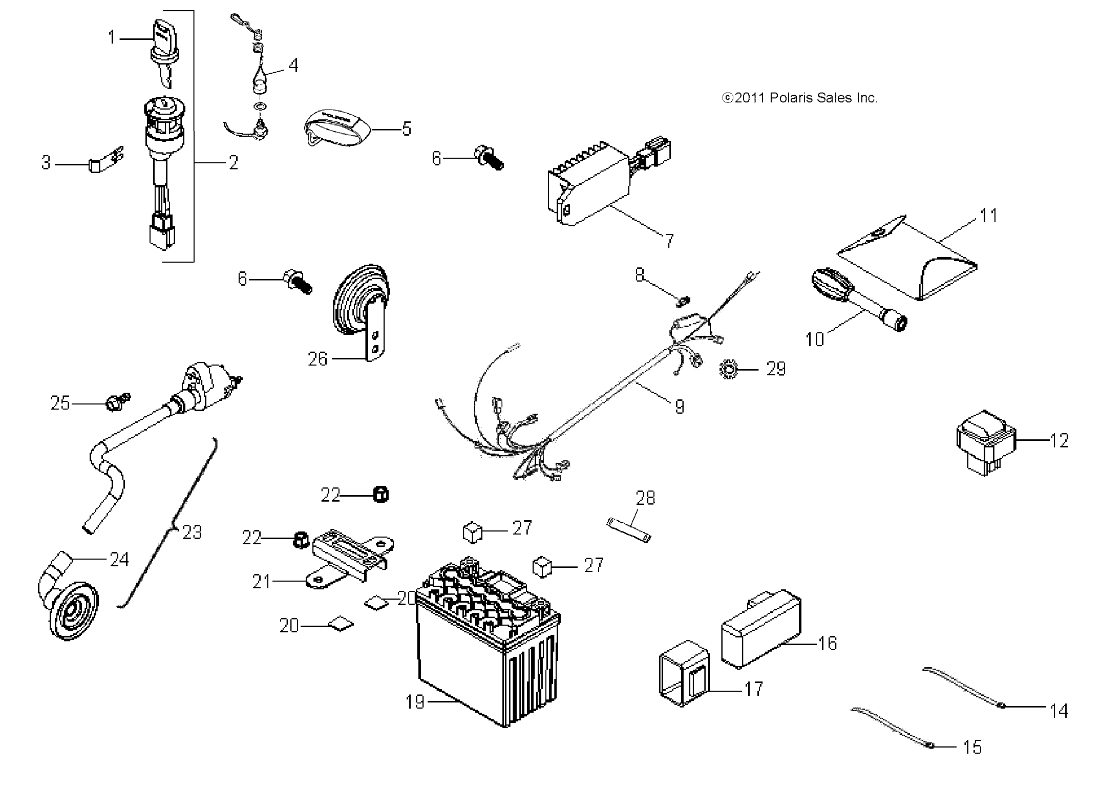 ELECTRICAL, SWITCHES, HARNESS and PARTS - A15YAK05AD/AF (49ATVELECT12OUT50)