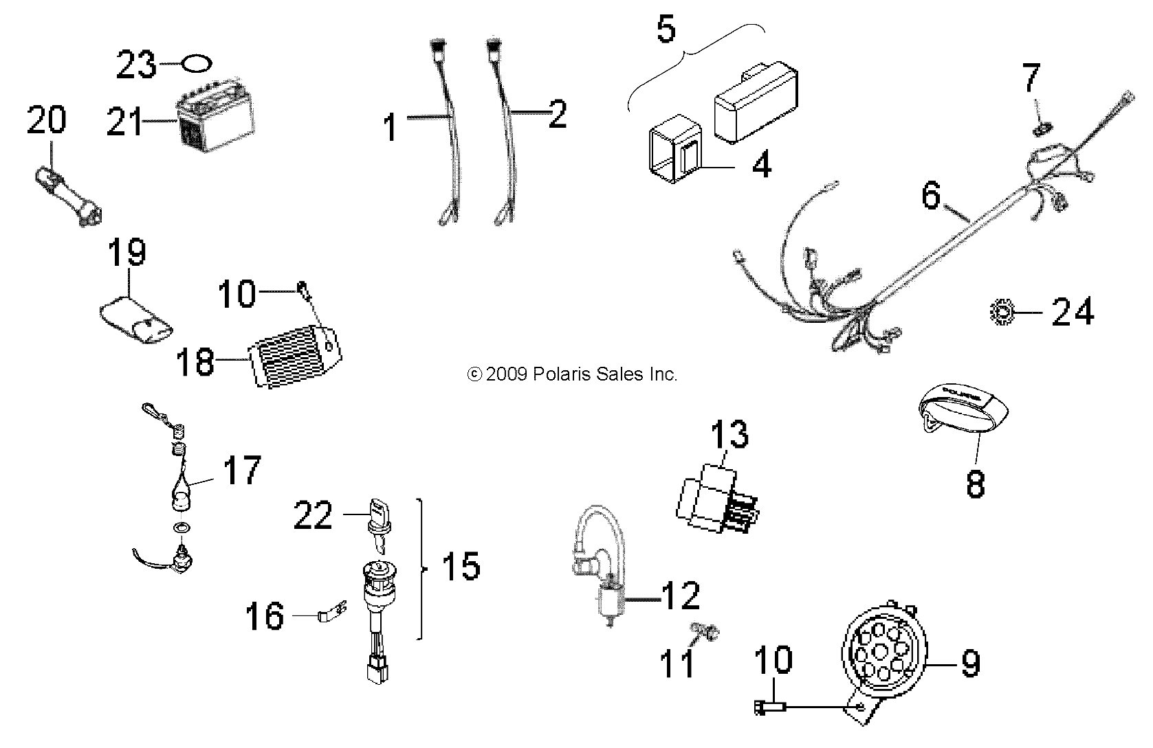 ELECTRICAL, SWITCHES, HARNESS and INDICATORS - A13KA09AD/AF (49ATVELECT12SP90)