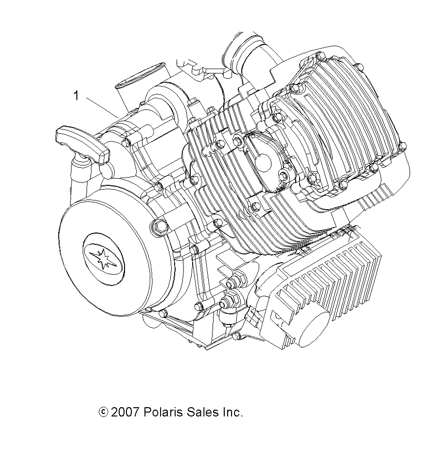 ENGINE, SHORT BLOCK - A10LB27AA (49ATVENGINE08SP300)