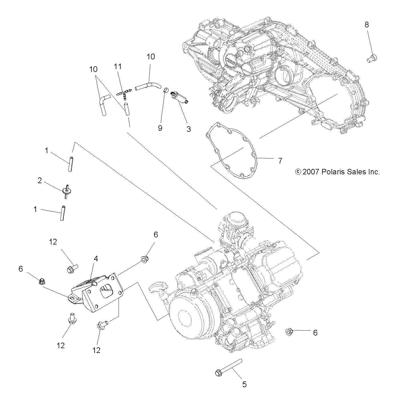 ENGINE, MOUNTING - A08LH46AQ/AX/AZ (49ATVENGINE08SP400)