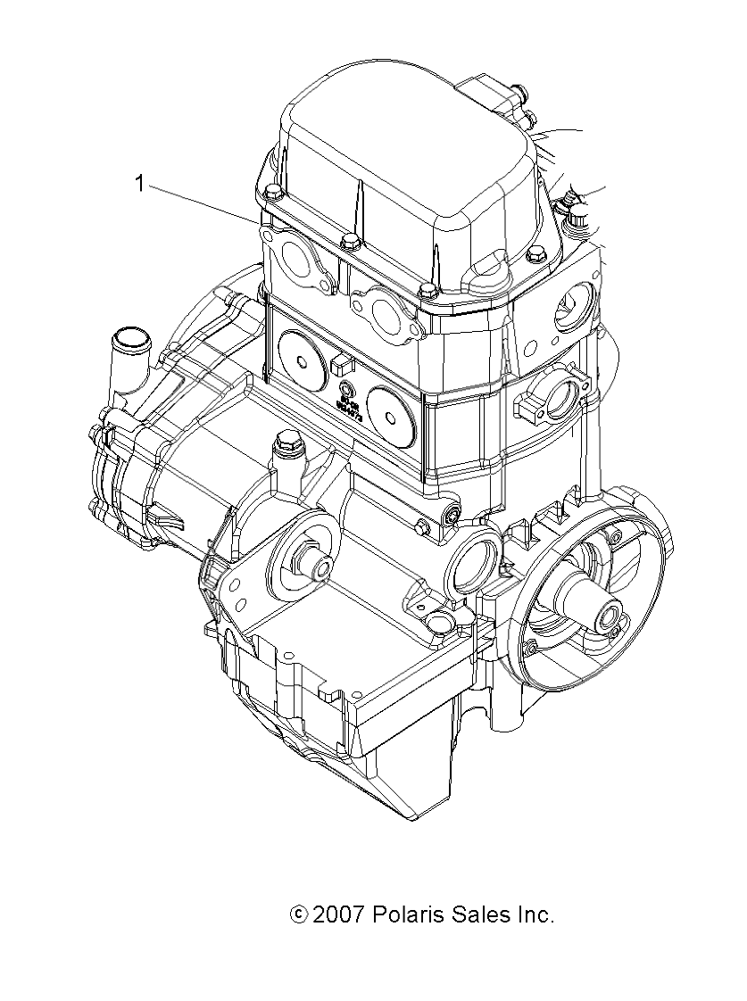 ENGINE, SHORT BLOCK - A08MN76AF/AL/AQ/AR/AS/AT/AX (49ATVENGINE08SP800EFI)