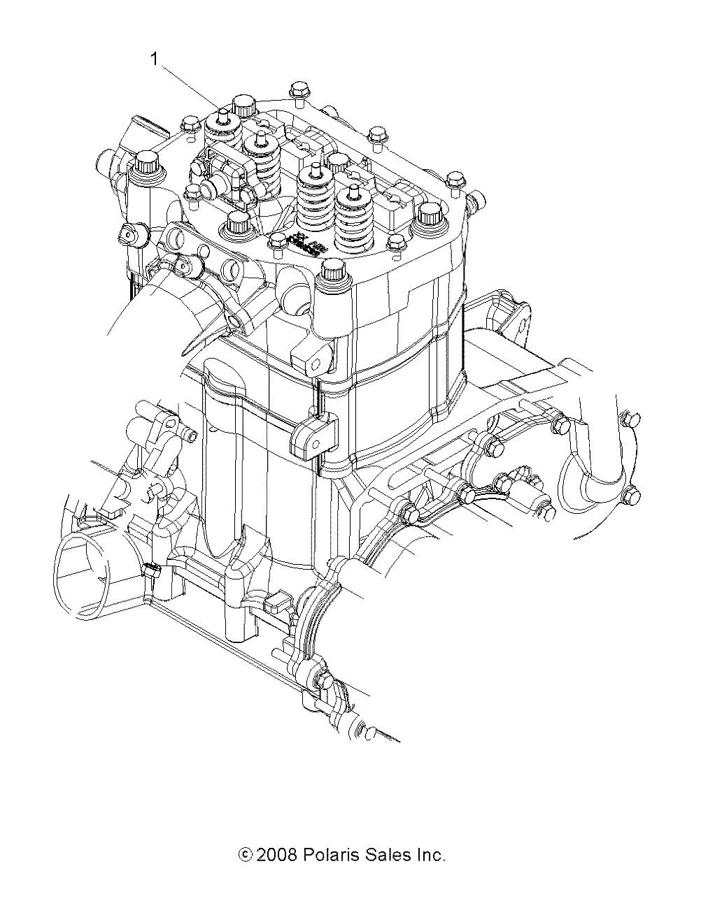 ENGINE, LONG BLOCK - A13CF76FF (49ATVENGINE096X6)