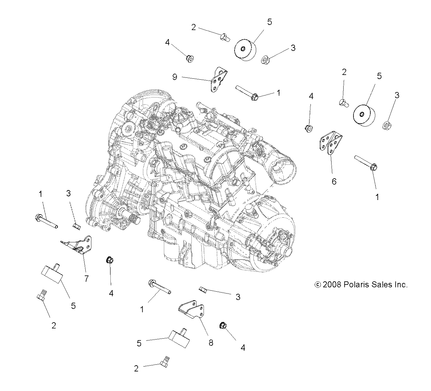 ENGINE, MOUNTING - A09ZX85FS/CFS (49ATVENGINEMTG09SPXP850)