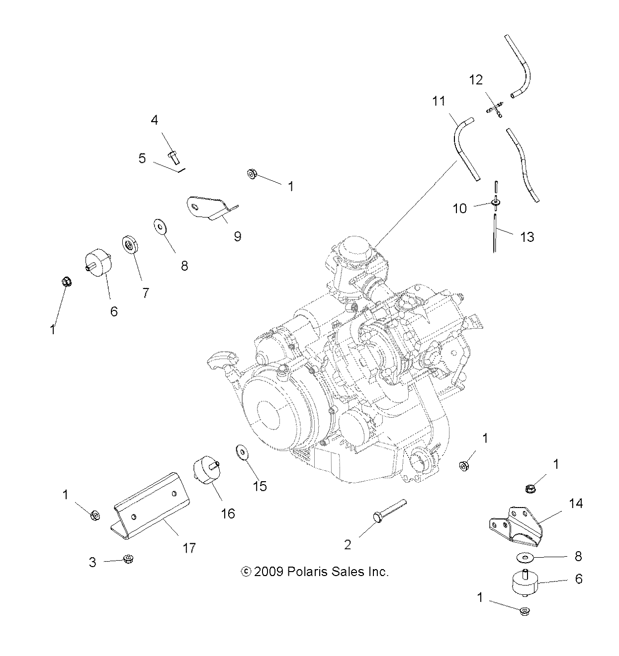 ENGINE, MOUNTING - A13NA32AA (49ATVENGINEMTG10TBLZR)