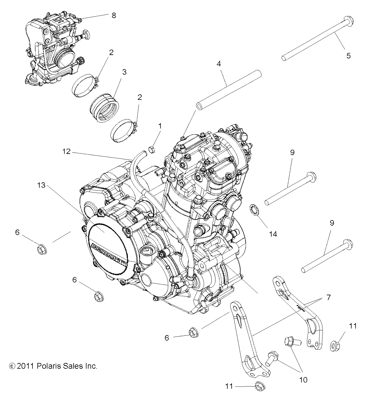 ENGINE, MOUNTING - A11GP52AA (49ATVENGINEMTG11OUT525)