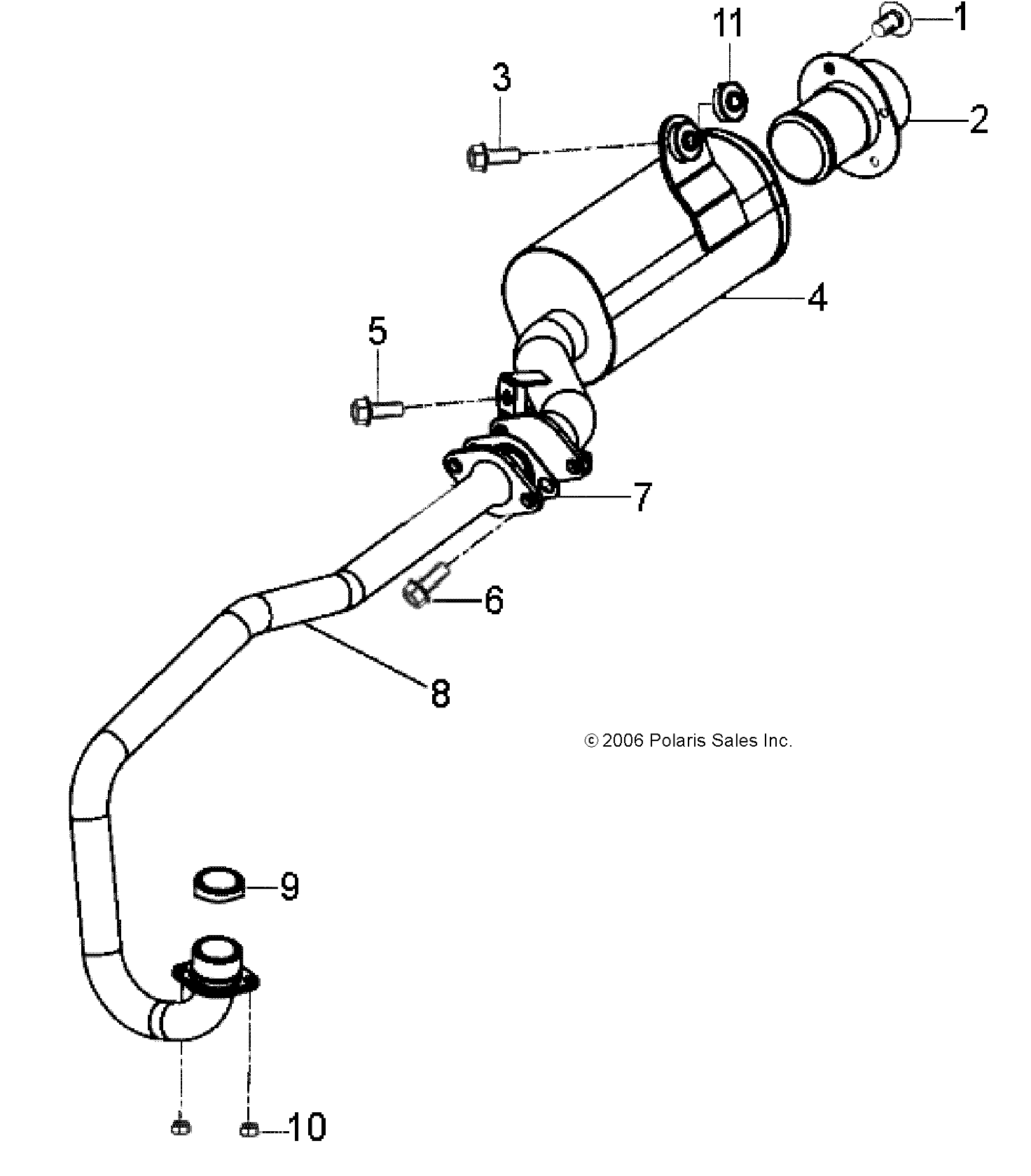 ENGINE, EXHAUST - A12FA09AA (49ATVEXHAUST07SPRT90)