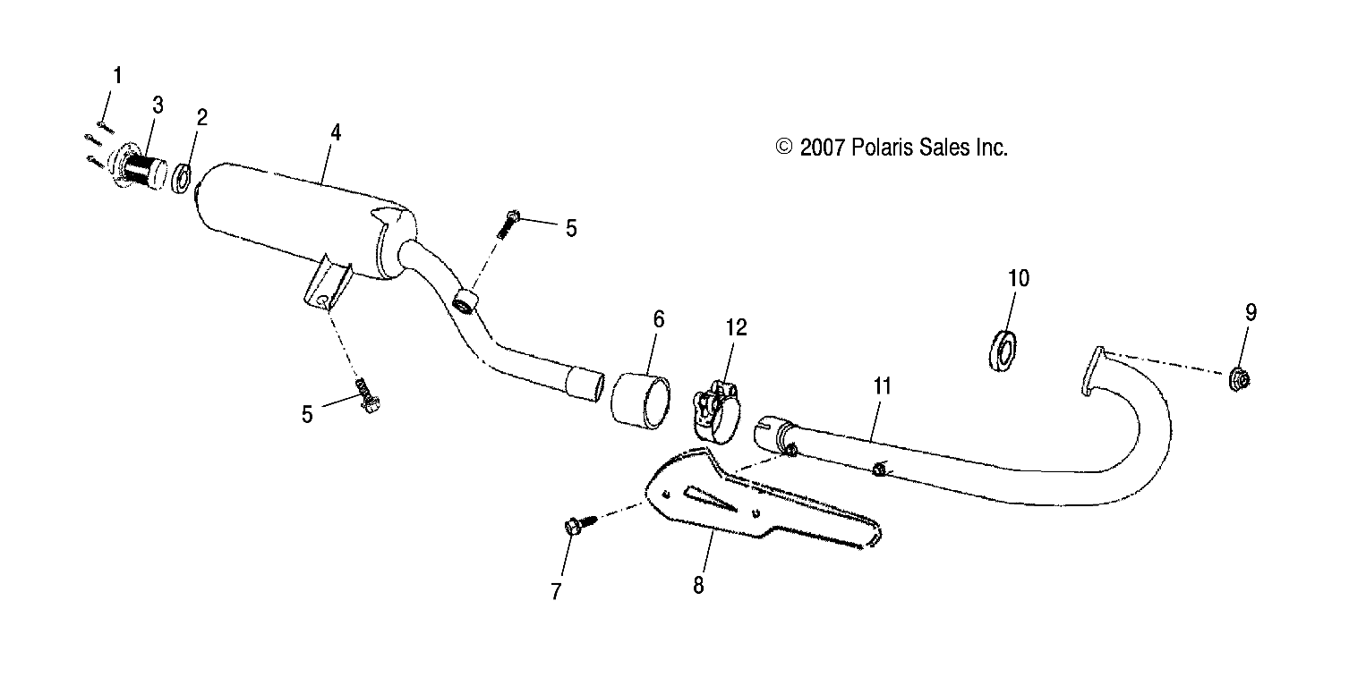 ENGINE, EXHAUST - A22YAP20A4/N4/CA4 (49ATVEXHAUST08PHX)