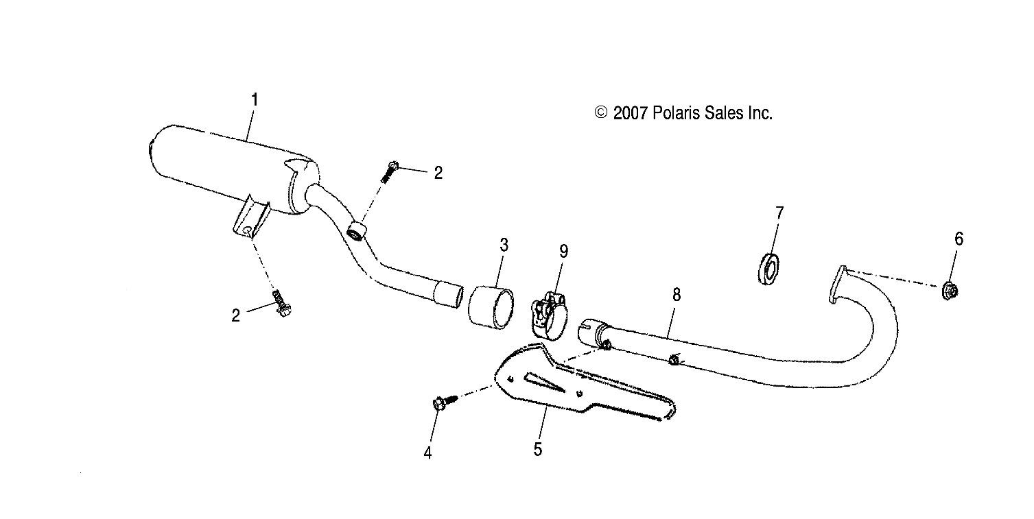 ENGINE, EXHAUST - A23YAP20A4/N4 (49ATVEXHAUST08PHX)