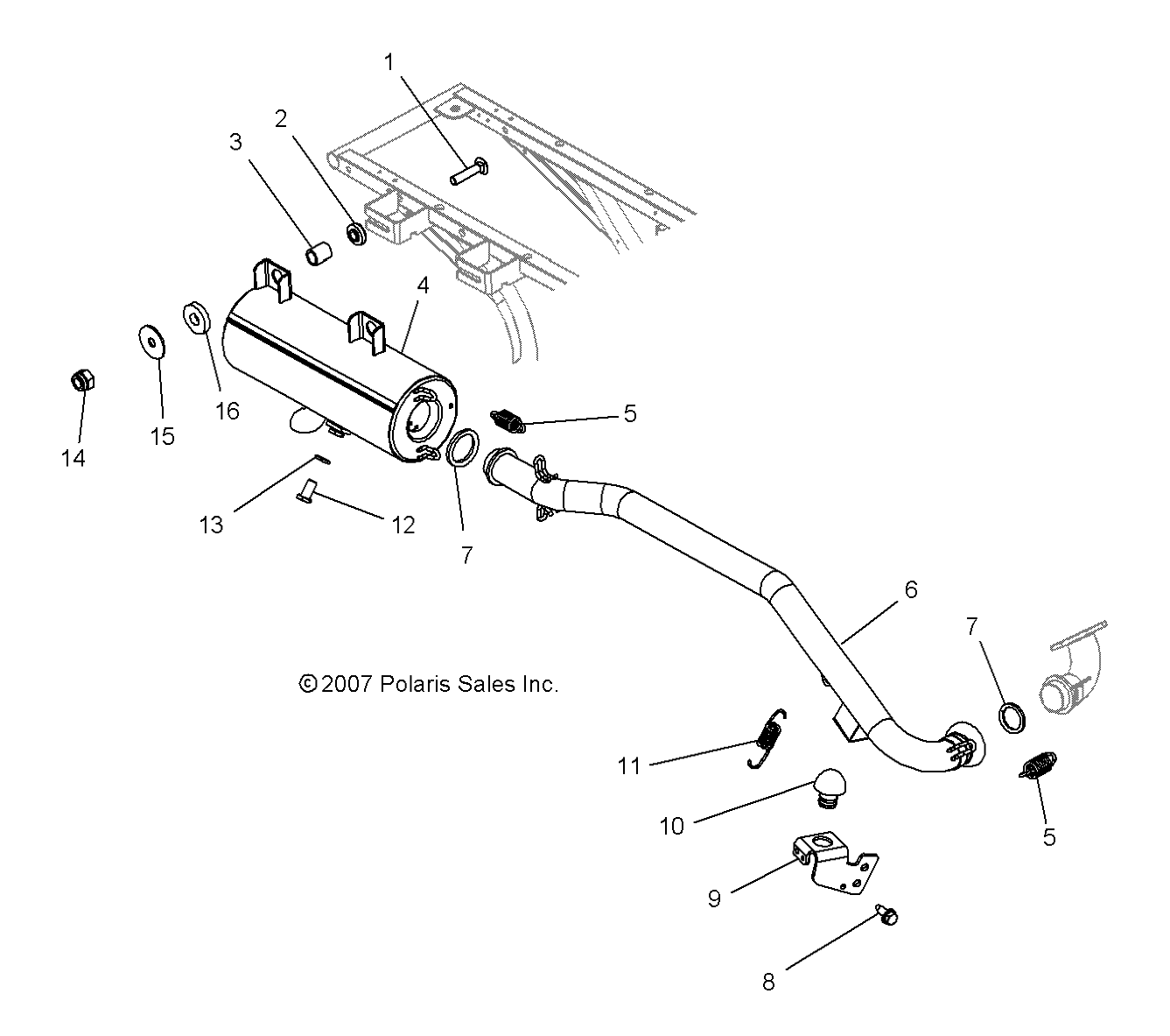 ENGINE, EXHAUST - A08BG50FA (49ATVEXHAUST08SCRAM)