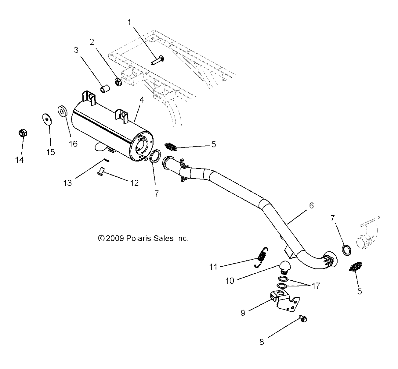 ENGINE, EXHAUST - A10NG50AA (49ATVEXHAUST10SCRAM)