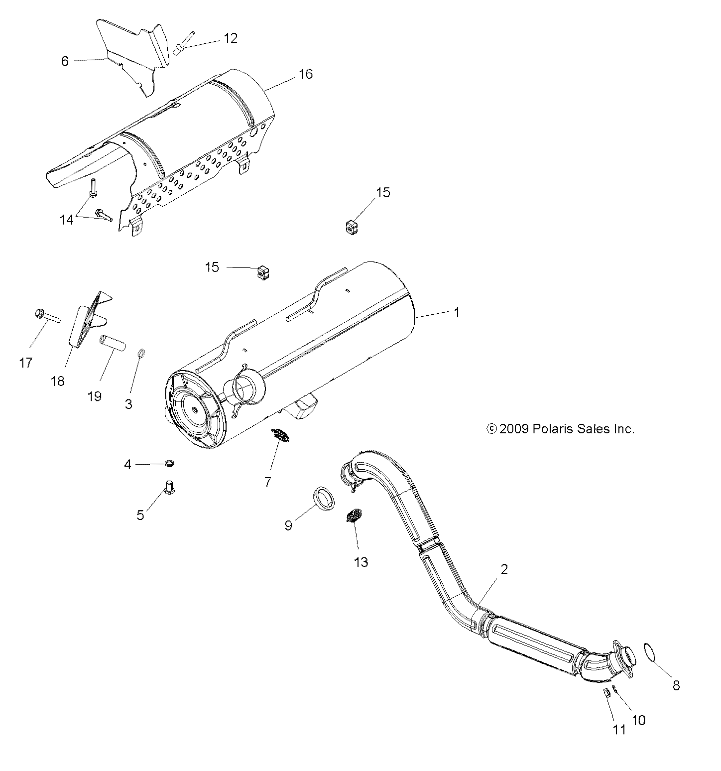 ENGINE, EXHAUST - A10ZX55AL/AT/AX (49ATVEXHAUST10SPXP550)