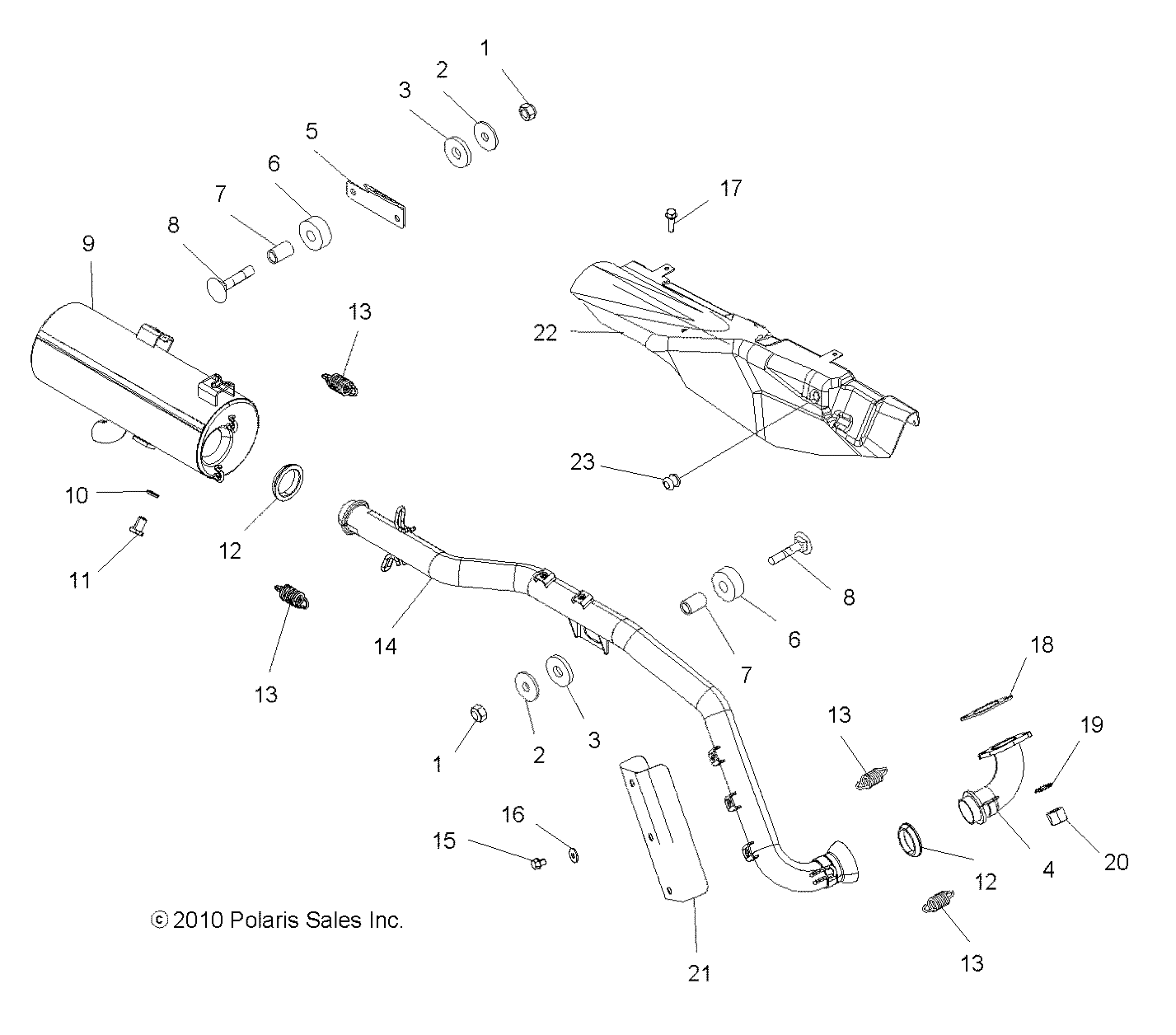 ENGINE, EXHAUST - A11MH50AX/AZ (49ATVEXHAUST11SP500)