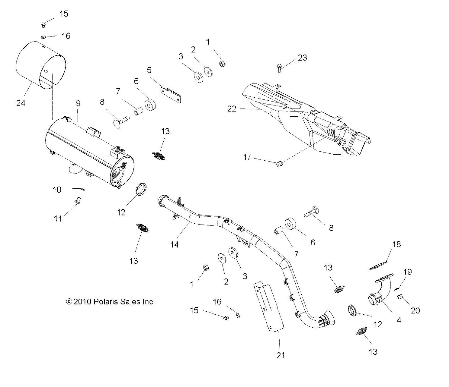 ENGINE, EXHAUST - A11MN50ET (49ATVEXHAUST11SP500TR)