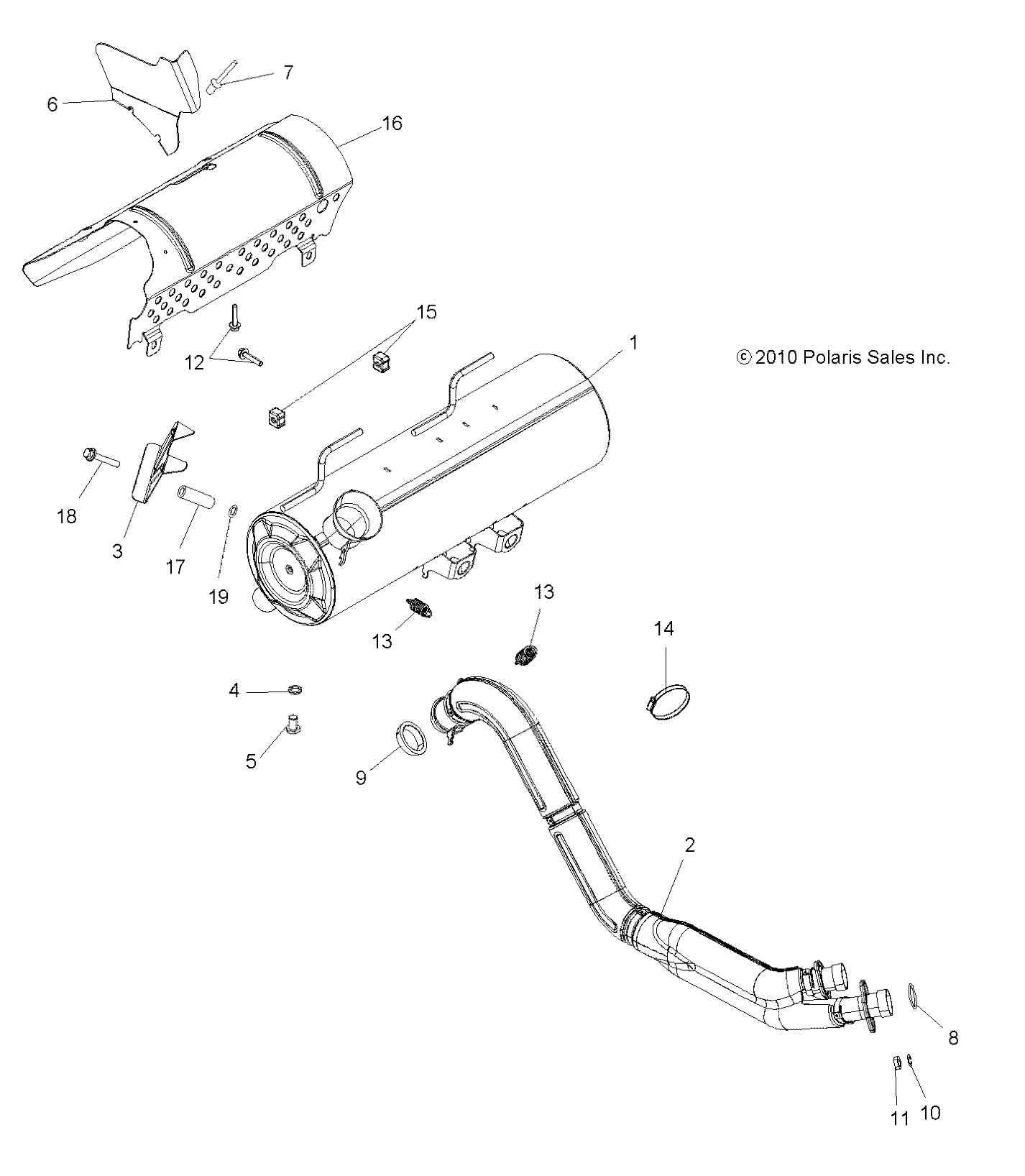 ENGINE, EXHAUST - A11ZX85FF/FK (49ATVEXHAUST11SPXP850)