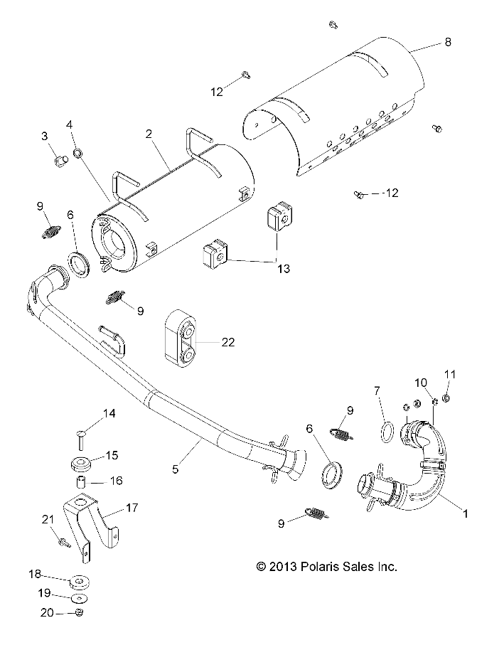 ENGINE, EXHAUST SYSTEM - A15DAA32EA/EJ (49ATVEXHAUST14325)