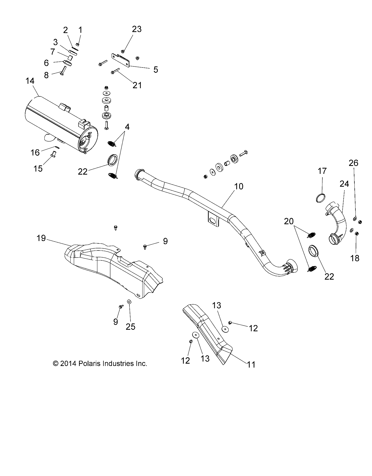 ENGINE, EXHAUST - A15SEA32AA/AH (49ATVEXHAUST15SPETX)