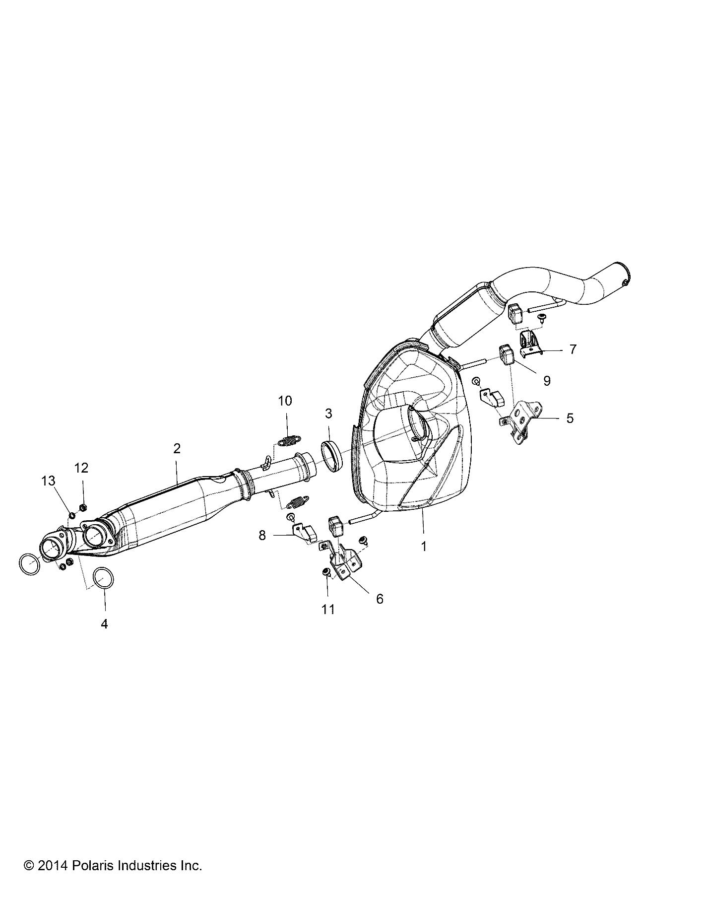 ENGINE, EXHAUST - A15SYE95AX/L95AP (49ATVEXHAUST15TR1000)