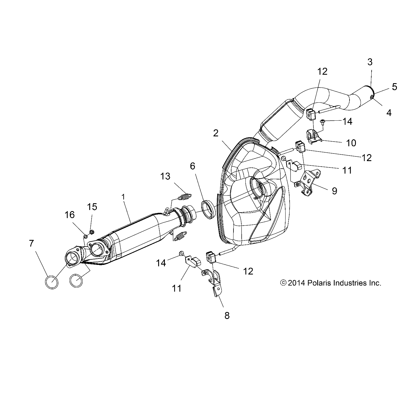 ENGINE, EXHAUST - A15SXE95HK (49ATVEXHAUST151MD)