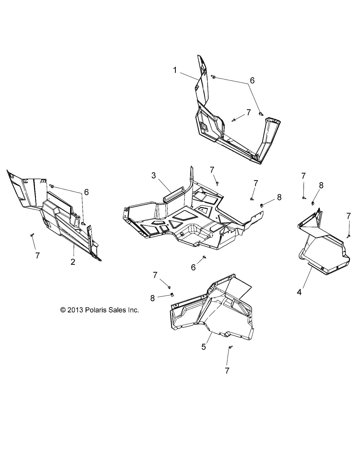 BODY, FLOOR AND ROCKER PANELS - A15DAH57EJ (49ATVFLOOR14325)